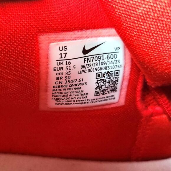 Nike KD16 TB Promo University Red Basketball Shoes FN7091-600 Mens Size 17 New